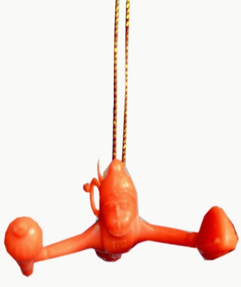 Orange Flying Lord Hanging Idol, CHanuman ,Autolane Hindu God Idol Flying Hanuman Jee Car Hanging Ornament