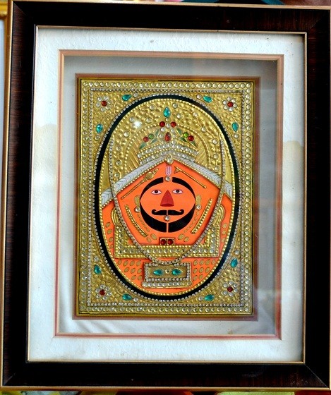 Wall Photo (Gold) 8X10,Shree Handicraft Lord Hanuman Photo Frames